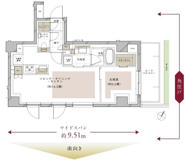 ピアース三軒茶屋テラス 間取り Nr type［MENU PLAN］