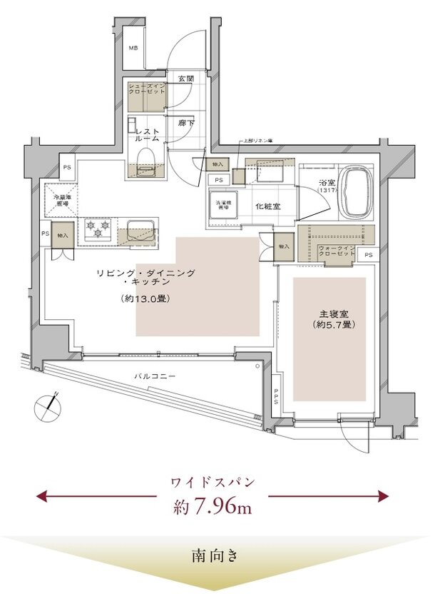 ピアース三軒茶屋テラス 間取り B type ［MENU PLAN］
