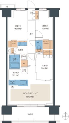 レーベン小松西町PROJECT 間取り E type