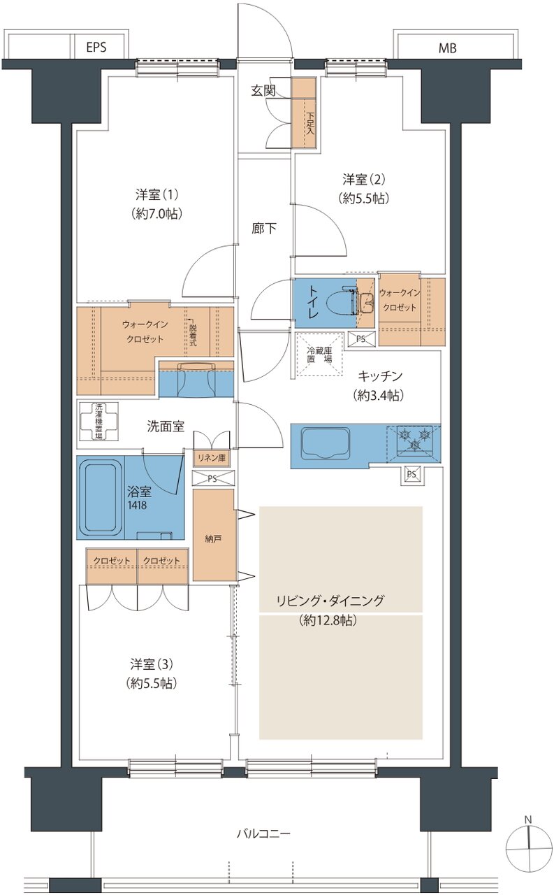 レーベン小松西町PROJECT 間取り C type