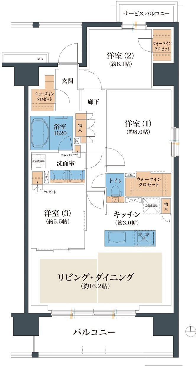 レーベン小松西町INHERIT 間取り G type