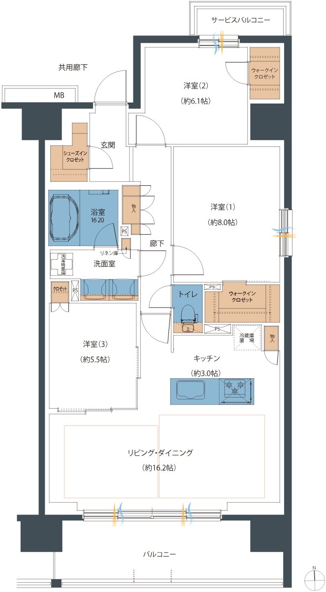 レーベン小松西町INHERIT 間取り G type