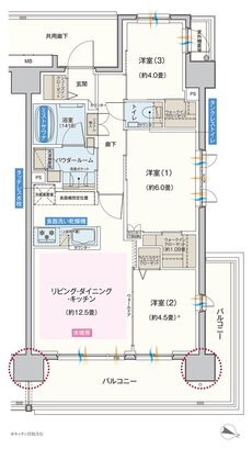 エクセレントシティ蘇我ステーションマークス 間取り A type