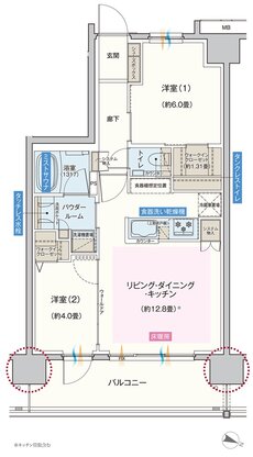 エクセレントシティ蘇我ステーションマークス 間取り B type