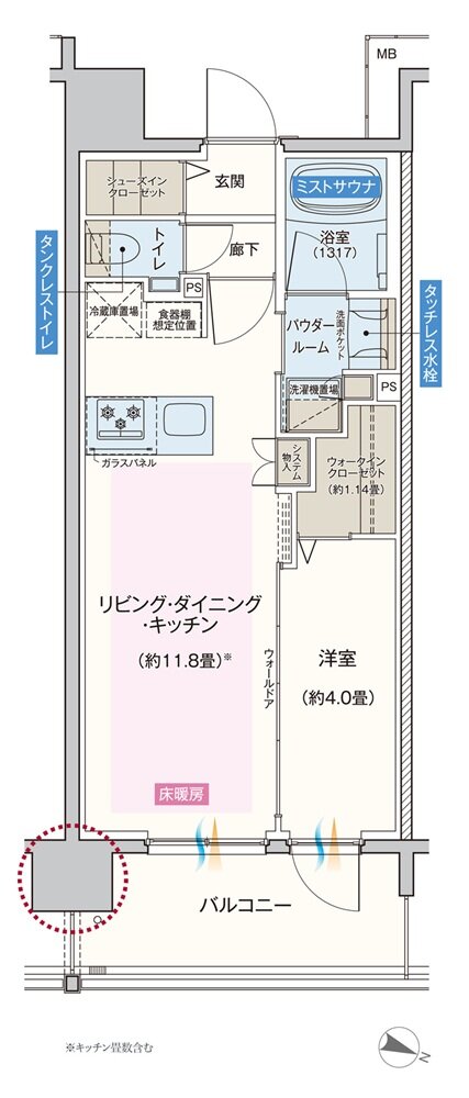 エクセレントシティ蘇我ステーションマークス 間取り D type