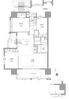 サンライフ浅生公園通り 間取り A type