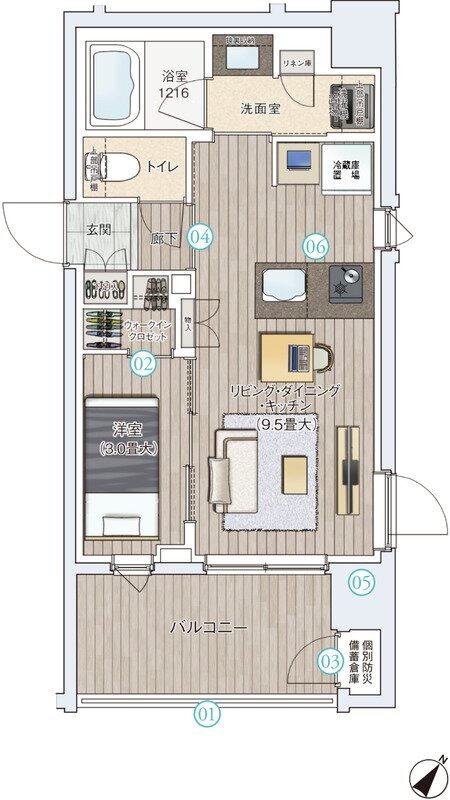 ルジェンテ浦和 間取り Cタイプ