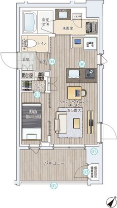 ルジェンテ浦和 間取り Cタイプ