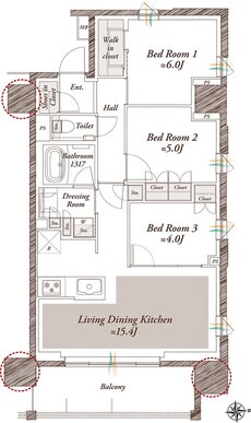 プレシス西葛西 間取り Aタイプ