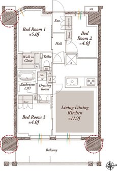 プレシス西葛西 間取り Bタイプ