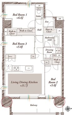プレシス西葛西 間取り Cタイプ