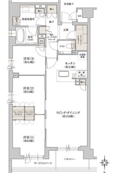 ジオ京都二条東月光町 間取り G type