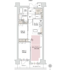 ジオ京都二条東月光町 間取り C type