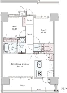 ザ・ブライトン浦上 間取り B type