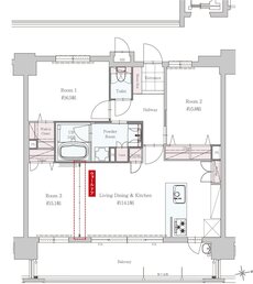 ザ・ブライトン浦上 間取り F type