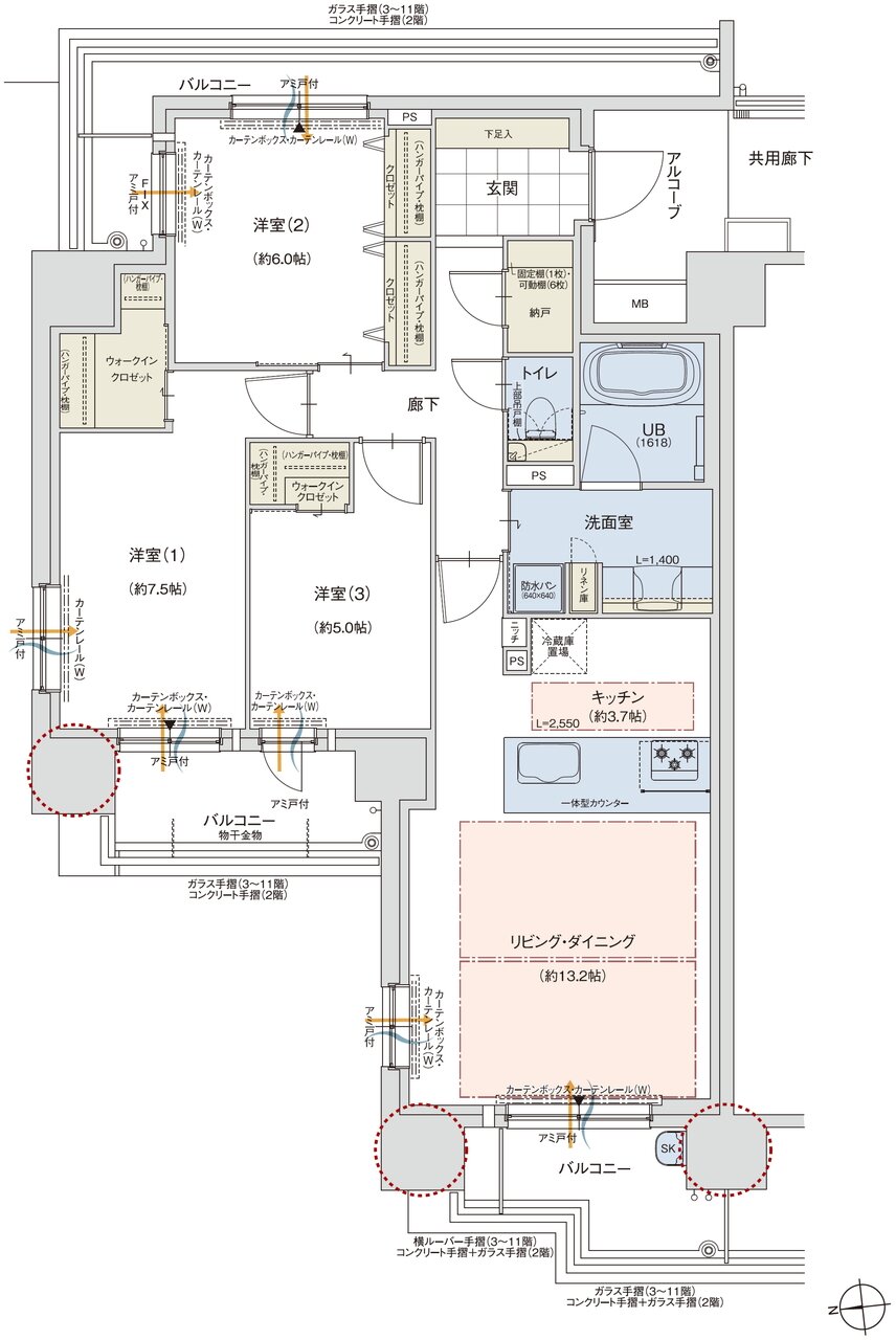 ドルチェヴィータ京都桂川 間取り A TYPE(WEST)