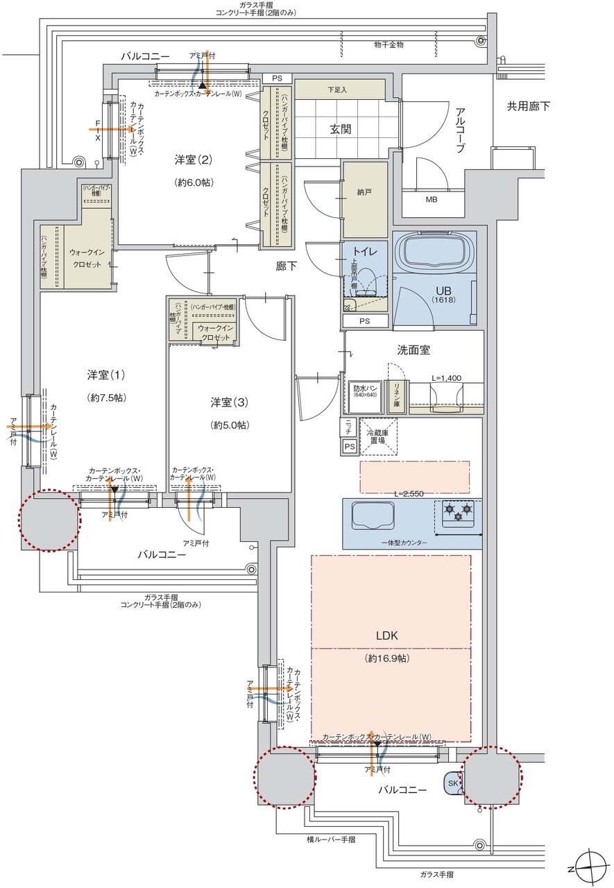 ドルチェヴィータ京都桂川 間取り A TYPE(WEST)