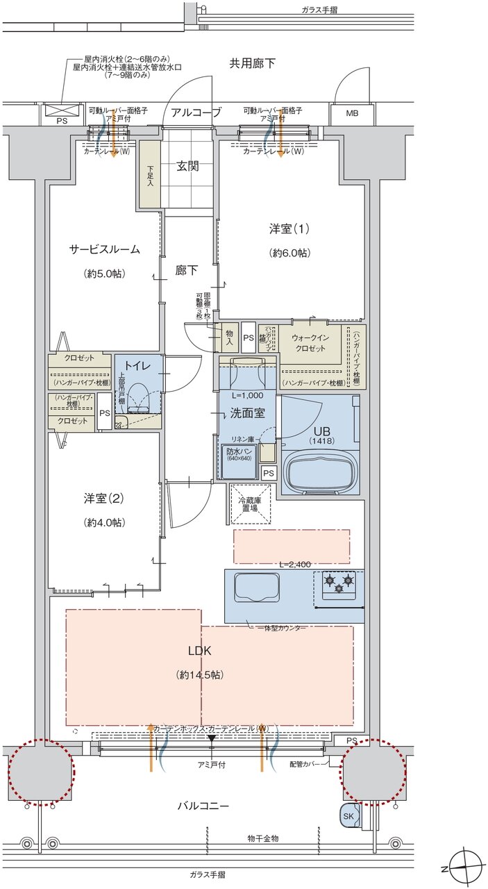 ドルチェヴィータ京都桂川 間取り D TYPE（WEST）