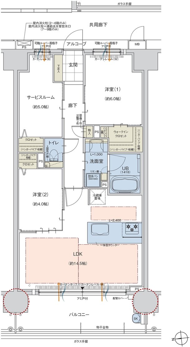 ドルチェヴィータ京都桂川 間取り D TYPE（WEST）