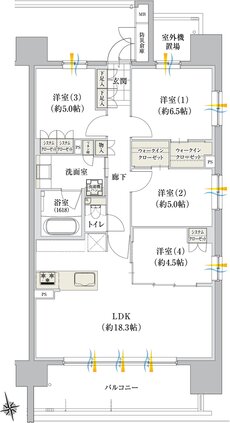 プラセシオン豊田浄水駅前 間取り E type
