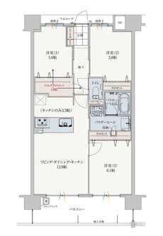 アルファステイツ伏石中央公園 間取り C type