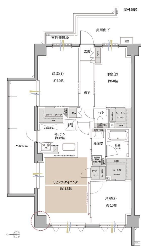 サンクレイドル川越パークフロント 間取り A type