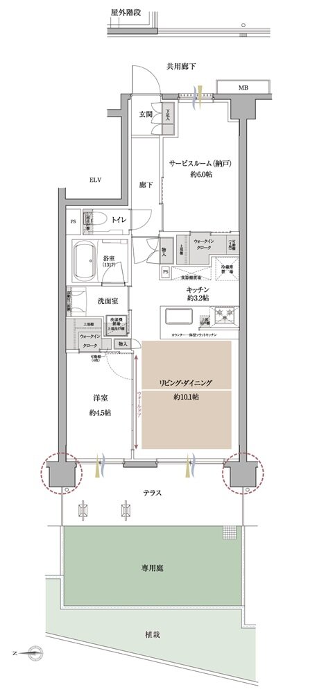 サンクレイドル川越パークフロント 間取り CIg type