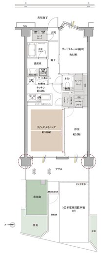 サンクレイドル川越パークフロント 間取り DIg type
