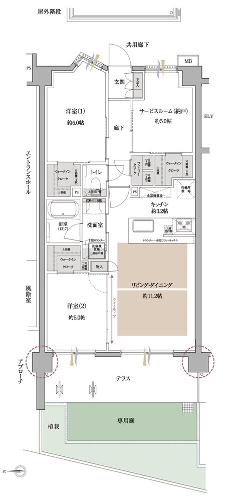 サンクレイドル川越パークフロント 間取り BIg type