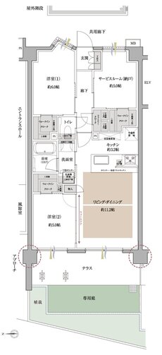 サンクレイドル川越パークフロント 間取り BIg type
