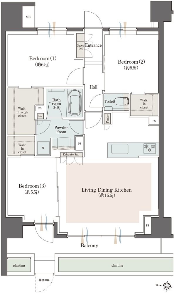 （仮称）クリオ新小岩プロジェクト 間取り Mタイプ