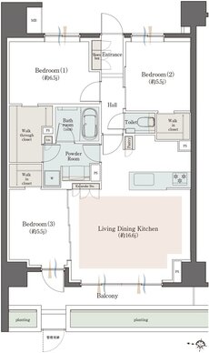 （仮称）クリオ新小岩プロジェクト 間取り Mタイプ
