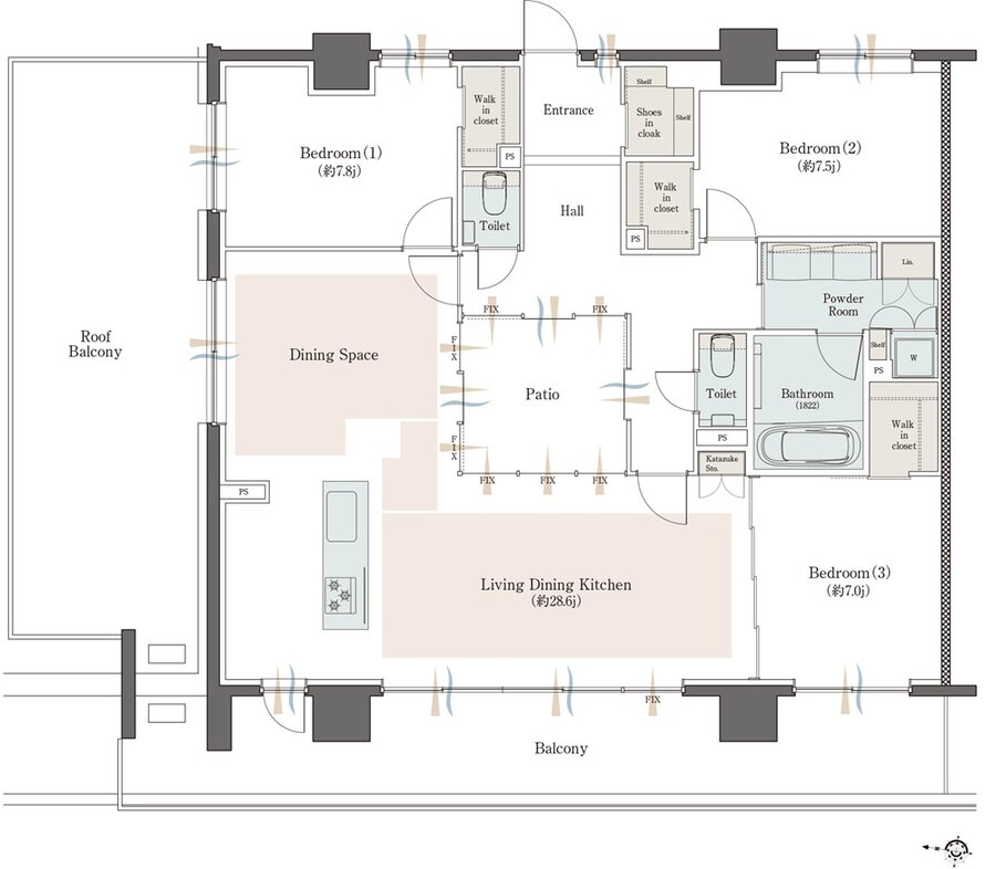 （仮称）クリオ新小岩プロジェクト 間取り Wタイプ