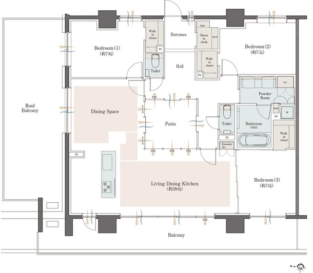 （仮称）クリオ新小岩プロジェクト 間取り Wタイプ