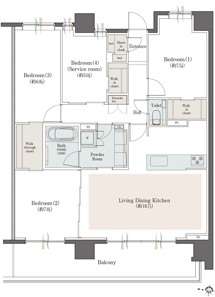 （仮称）クリオ新小岩プロジェクト 間取り Xタイプ