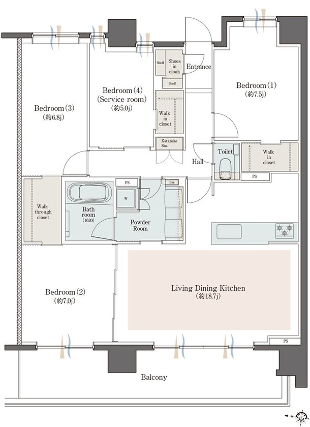 （仮称）クリオ新小岩プロジェクト 間取り Xタイプ