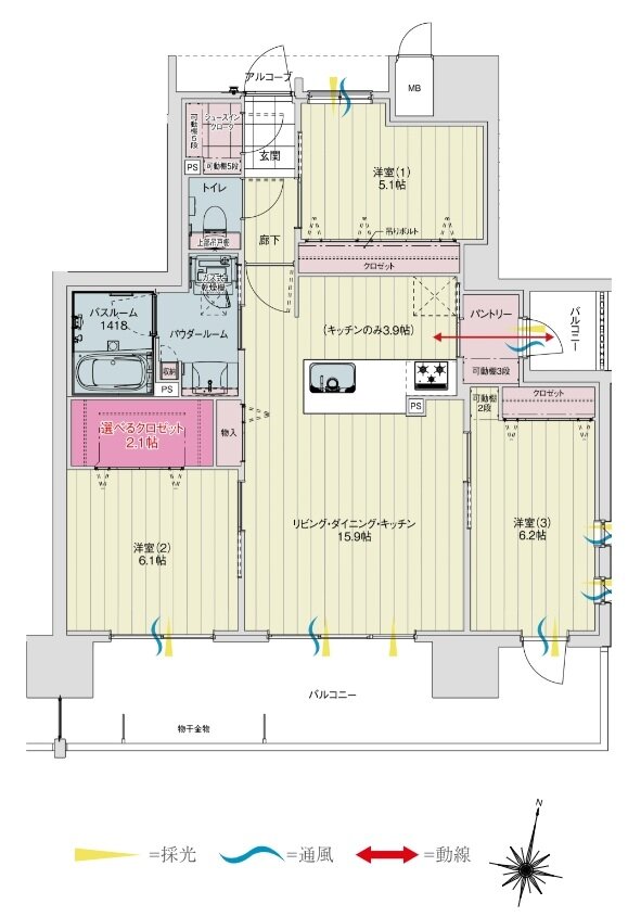 アルファステイツ今市中央通り 間取り D TYPE