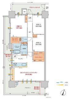 トーレ・ヴェルディ［西町］ 間取り A type（2～18階）
