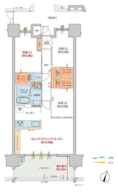 トーレ・ヴェルディ［西町］ 間取り B type menu2（2～19階）