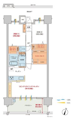 トーレ・ヴェルディ［西町］ 間取り C type menu1（2～19階）