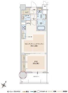 サンメゾン吹田 間取り B type