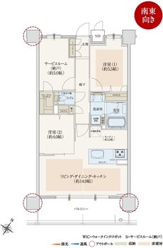 サンメゾン吹田 間取り D type