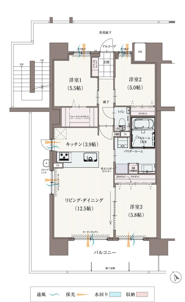 アルファガーデン毛利町II 間取り A type