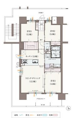 アルファガーデン毛利町II 間取り A type