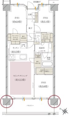 ハイムスイート川口鳩ヶ谷 ザ・ゲート 間取り B7-type