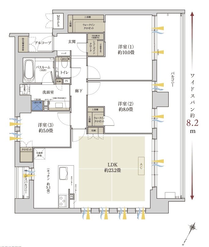 ワコーレ住吉本町 間取り H type