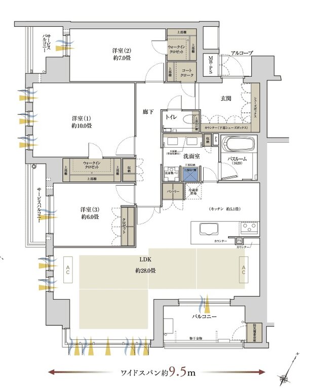 ワコーレ住吉本町 間取り A1 type