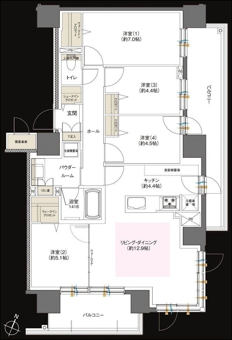 札幌住む都心PROJECT 間取り 【CORE】F type