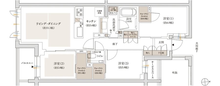 ジオ学芸大学 間取り B’6 TYPE