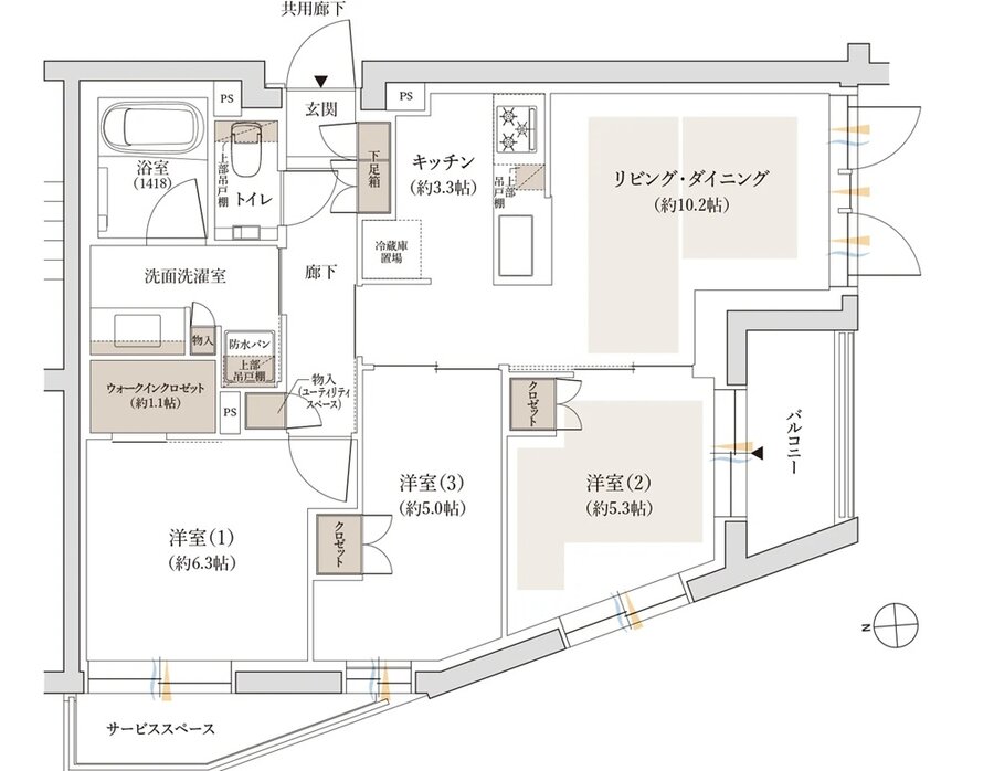 ジオ学芸大学 間取り E TYPE
